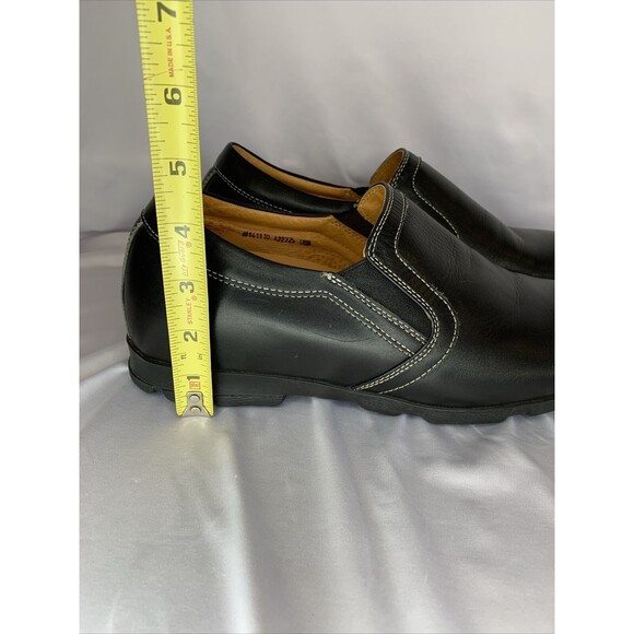 TOTO Men's Invisible Height Increasing Elevator Shoes Black Slip On Loafer 8 - Picture 8 of 9